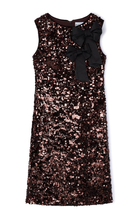 Ganni - Women's Velvet Sequins Straight Midi Dress