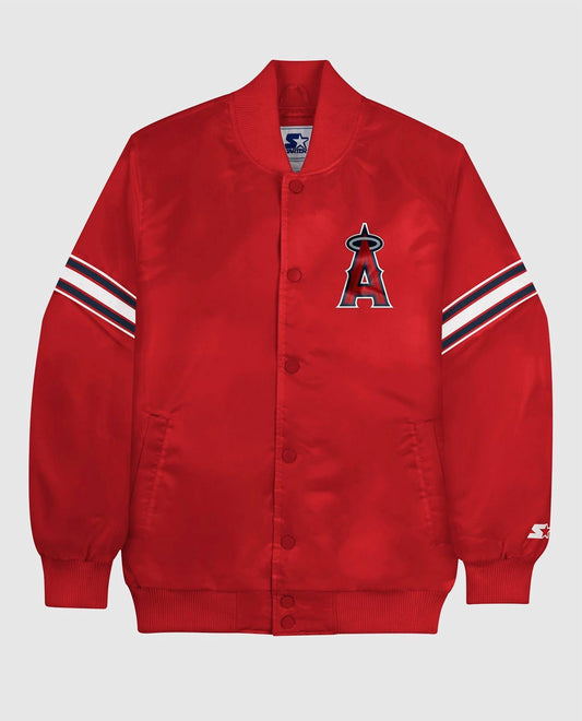 Starter - Men's Los Angeles Angels Satin Full-snap Jacket