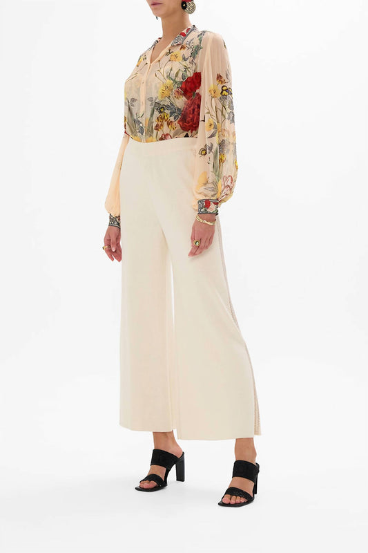 Camilla - High Neck Button Through Blouse