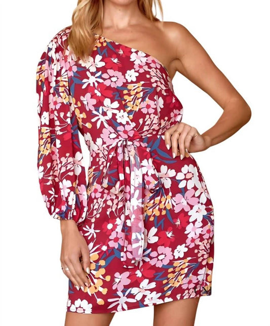 Emily Wonder - Donna One Shoulder Floral Dress - Plus
