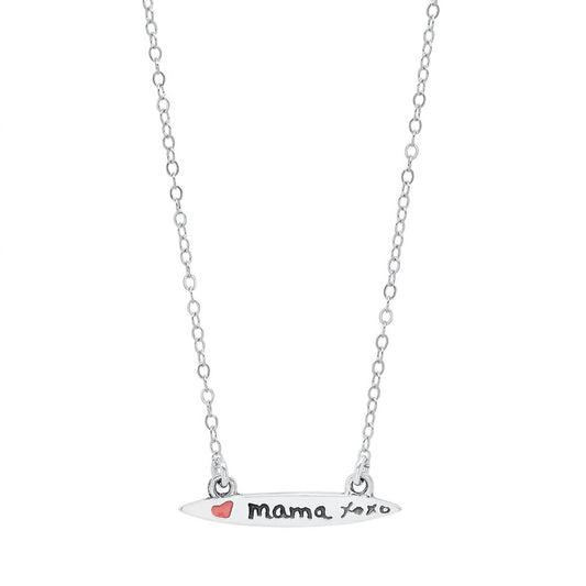 Jessica Elliot - Women's Enamel Small Surfboard Necklace - Mama