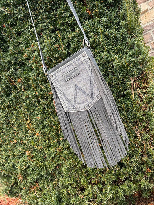 Wrangler - Denim Fringe Crossbody Purse