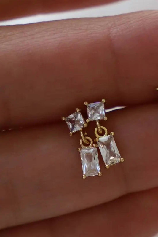 Katie Waltman - Women's Lainey Rectangle Drop Stud Earrings