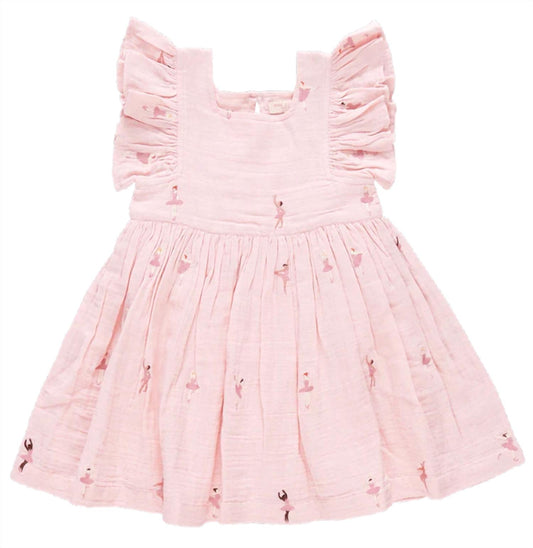 Pink Chicken - Girls Ballerina Embroidery Dress