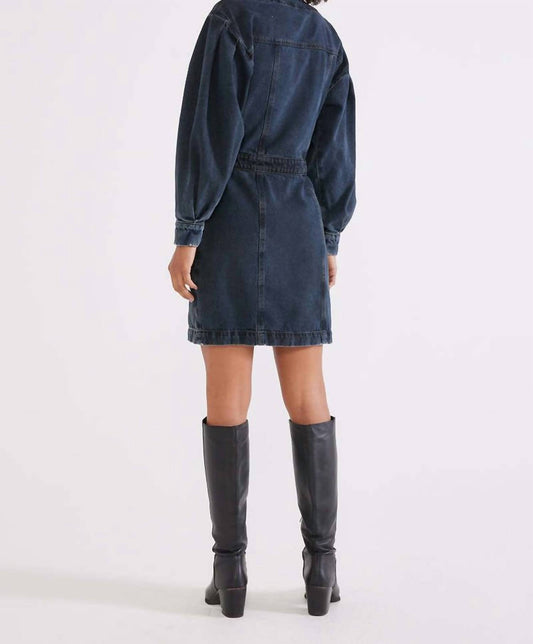 Etica - Mira Denim Wrap Mini Dress