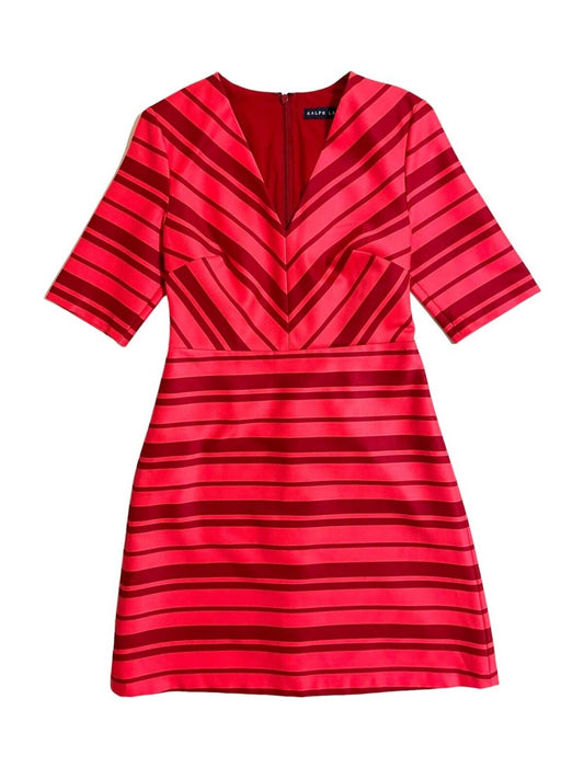 Ralph Lauren - Women's Striped V-neck A Line Dress