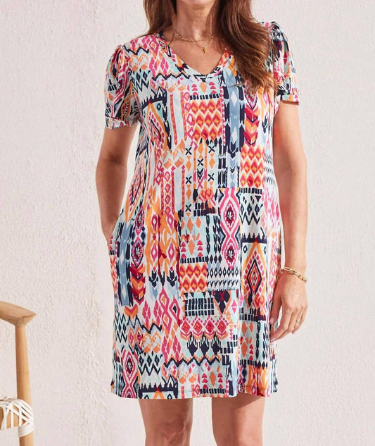 Tribal - Flutter Sleeve Dress