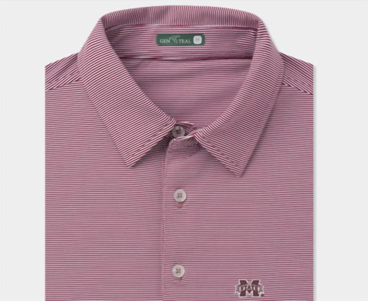 Genteal - Men's Msu Pinstripe Polo
