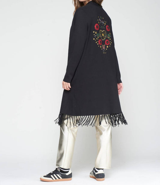 Vilagallo - Eye-catching Back Embellishment Cardigan