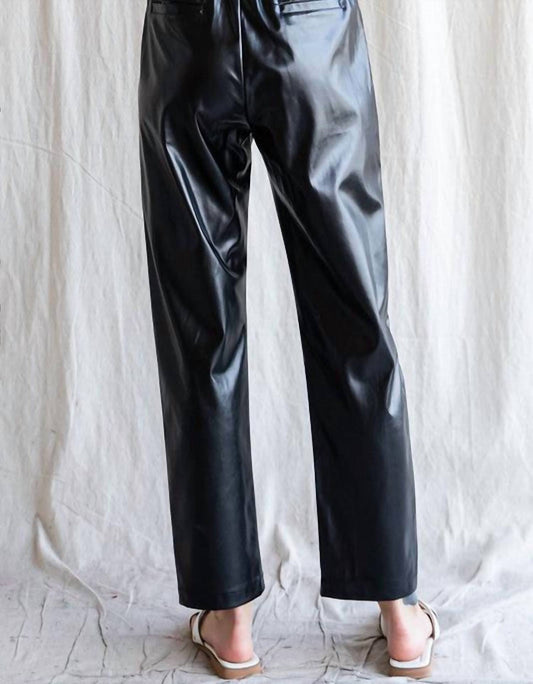 Jodifl - Faux Leather Belted Pants