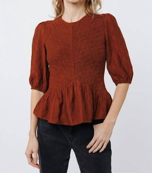 Ciebon - Smocked Peplum Top
