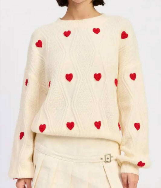 Mint Exclusives - Mi Amour Embroidered Crew Sweater