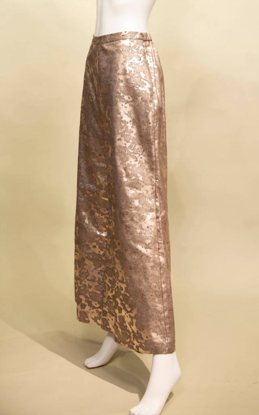 Samuel Dong - Women's Foil Finished Denim Palazzo Pants