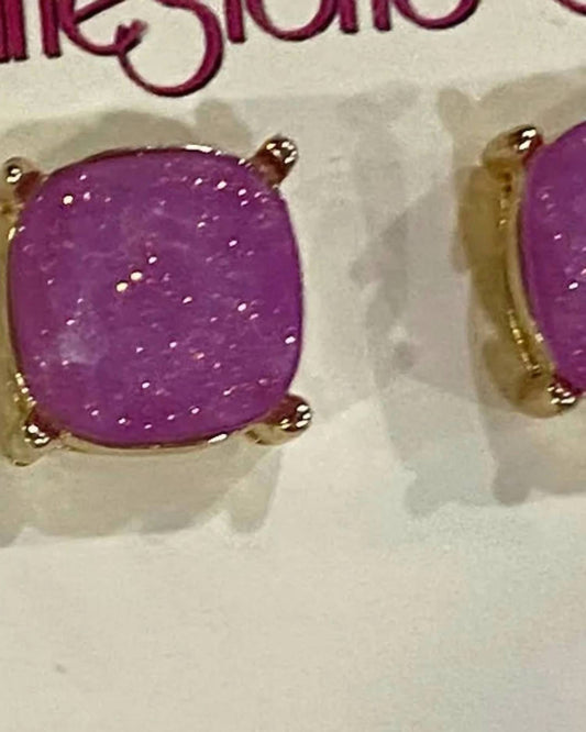 Sophia Collection - Women's Faceted Gem Stud Earrings