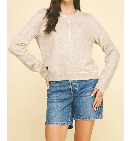 Pinch - Stitch Detailed Knit Sweater