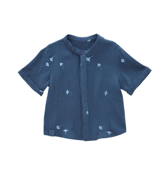 Omamimini - Boys' Gauze Button Up Shirt