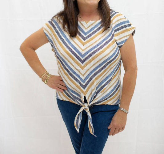 Charlie B - Women's Striped Cap Sleeve Top