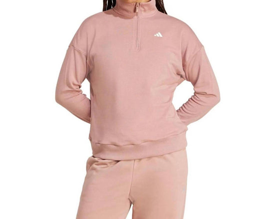 Adidas - Essentials Small Logo French Terry Quarter Zip Sweatshirt