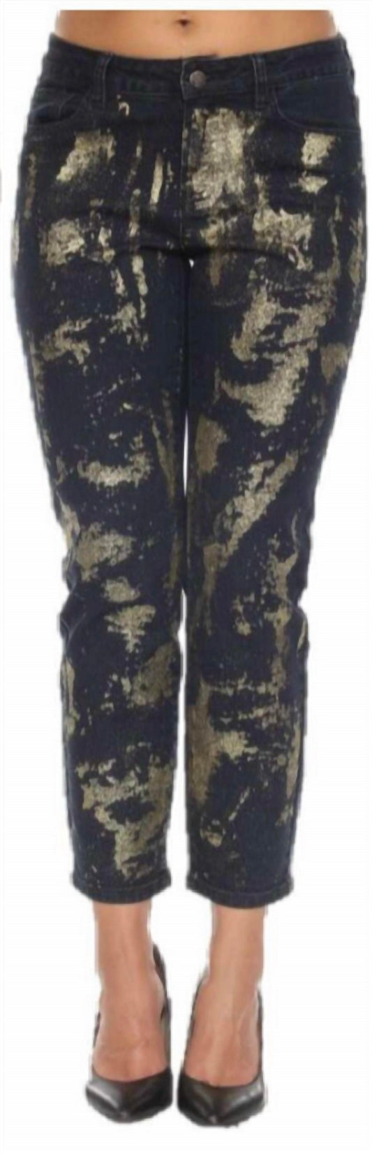 Azi - Women's Splash Ankle-Length Jeans