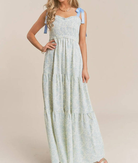 J.Nna - Empire Floral Tiered Maxi Dress