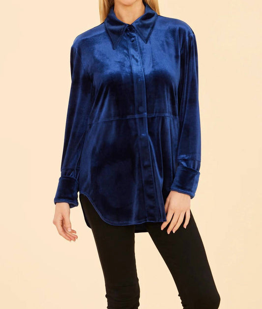 Dolce Cabo - VELVET BUTTON-UP TOP