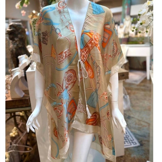Pretty Persuasions - Women's Kimono Ruana Wrap Beach Coverup