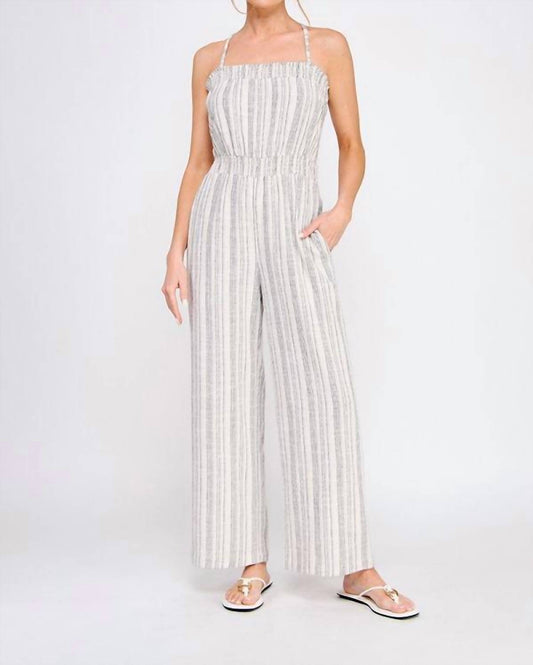 Allie Rose - Sea Breeze Striped Jumpsuit
