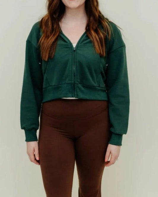 Papermoon - Palmer Cropped Zip-up Hoodie