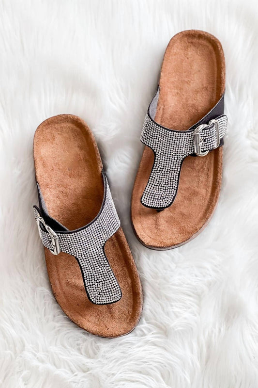 Qupid - Women Sparkle Sandals