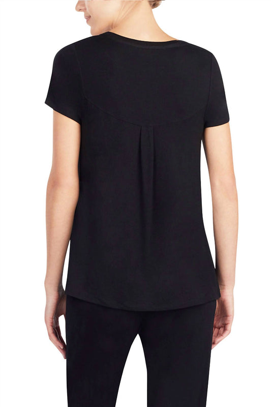 Kensie - Scoop Neck Front Pocket Short Sleeve Sleep Pajama Top