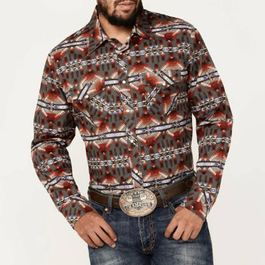 Rock & Roll Denim - Reflex Aztec Snap Western Shirt