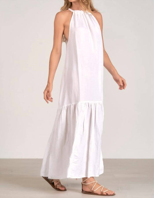 Elan - Tiered High Neck Maxi Dress
