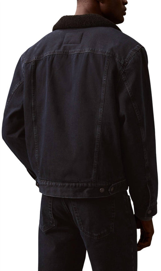 Calvin Klein - 90s Sherpa Denim Trucker Jacket