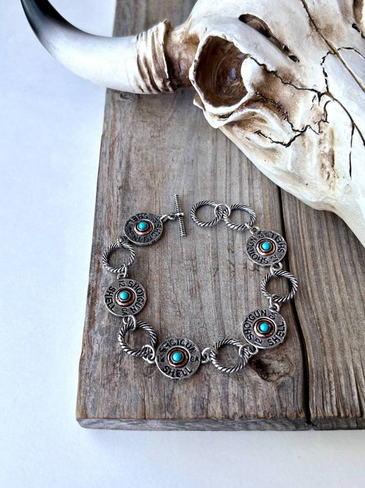 Boho Ranch - Women's Western Shotgun Shell Linked Bracelet
