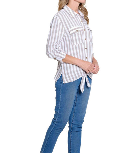 Multiples - Tie Front Blouse