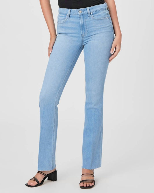 Paige - High Rise Manhattan Boot Cut Jeans