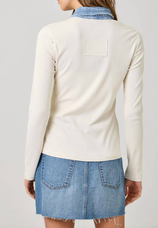 Mystree - Washed Rib Thermal Button Down Top