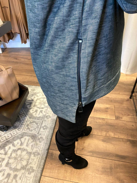 Ariella - Zipper Detail Hi-Lo Top