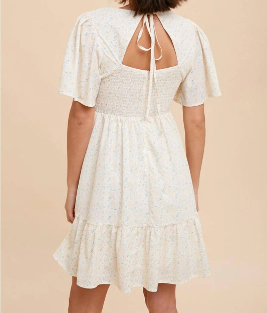 In-Loom - Open Back Flutter Sleeve Mini Dress