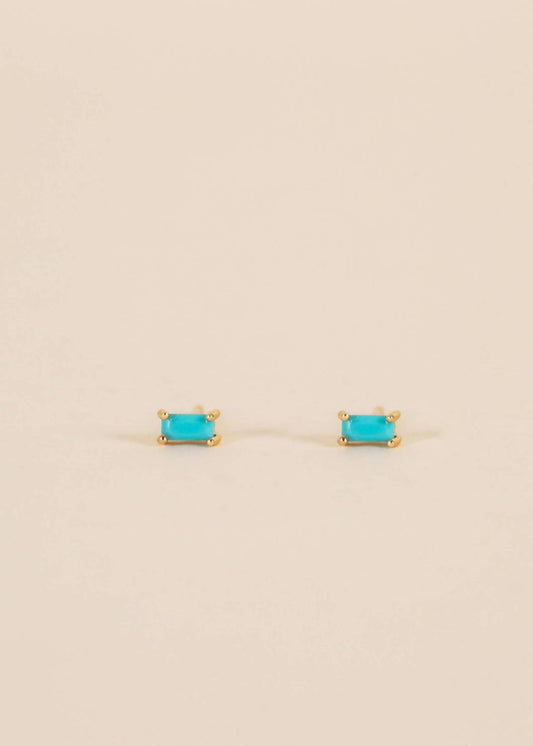 Jaxkelly - Women's Baguette Stud Earrings