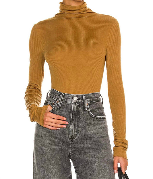 Enza Costa - Silk Cashmere Rib Long Sleeve Turtleneck