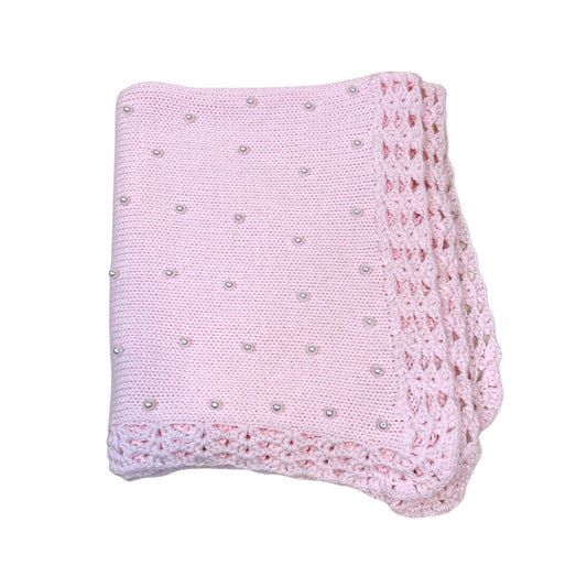 Gita - Girl's Blanket With White Pearls