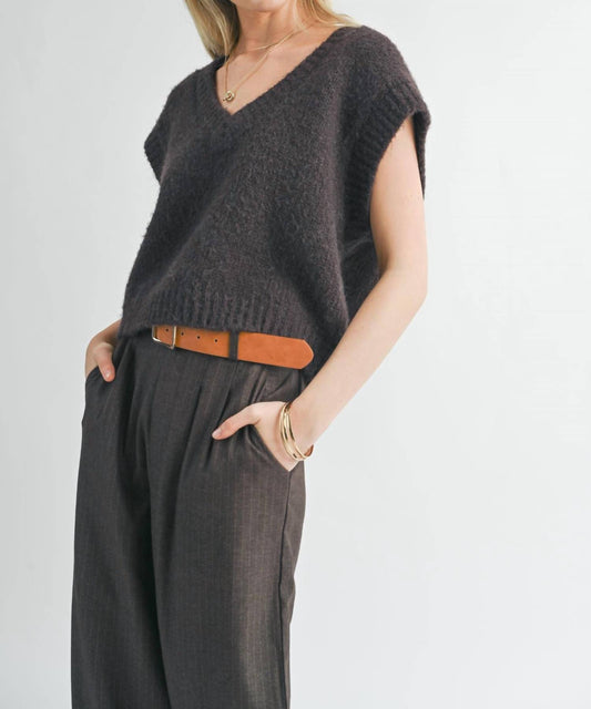 Sage The Label - Peyton Oversized V Neck Sweater Vest