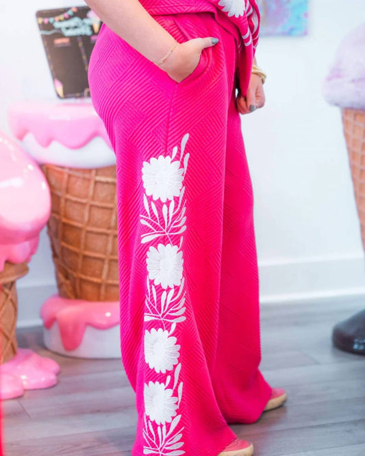 Layerz Clothing - Textured Wide Leg Pants