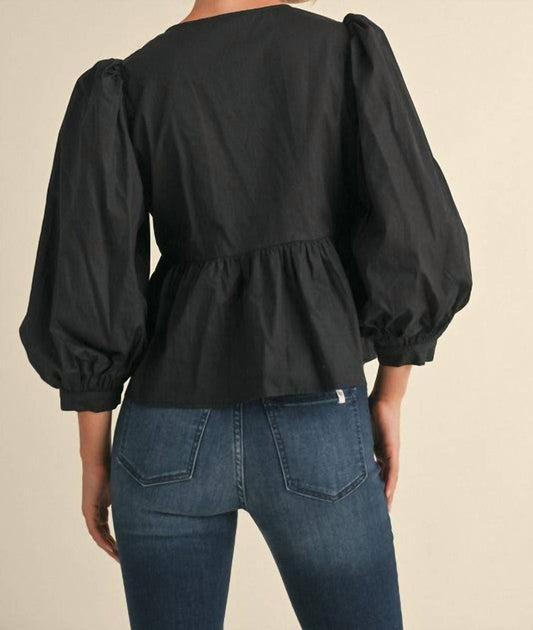 Jodifl - Betty Bow Ties Peplum Top