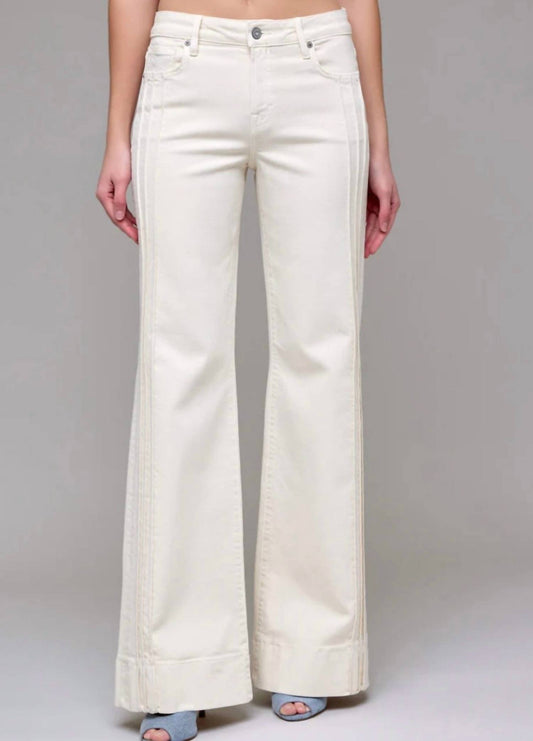 Hidden - Happi Pintuck Mid Rise Comfort Flare Pants