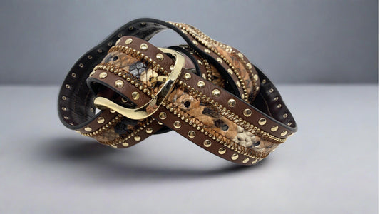 Berge - Women's Gold Stud Belt