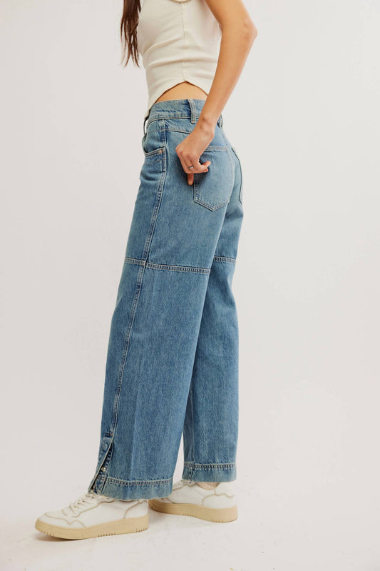 Free People - Women's Benji Relaxed Wide Leg Jean