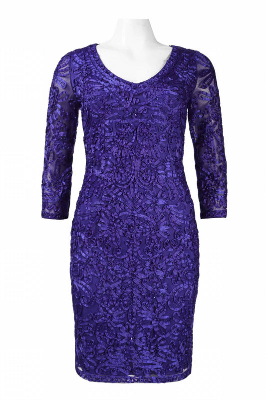 Sue Wong - Soutache Embroidered Short Evening Dress