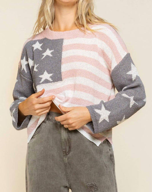 Pol - Americana Flag Sweater